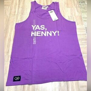 Queer Eye Size XL YAS HENNY Purple Tank Top New With Tags